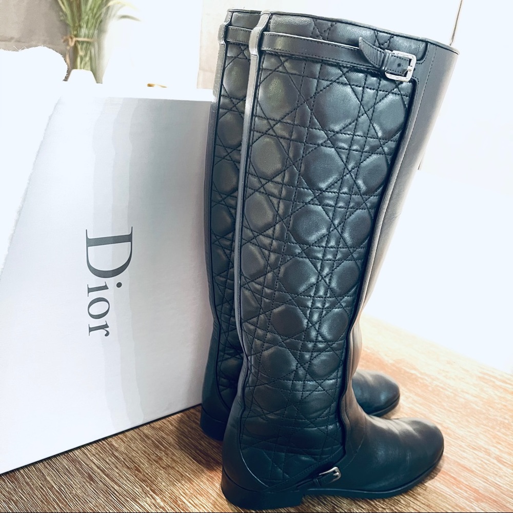 DIOR City Cannage High Boots Black - Picture 3 of 13